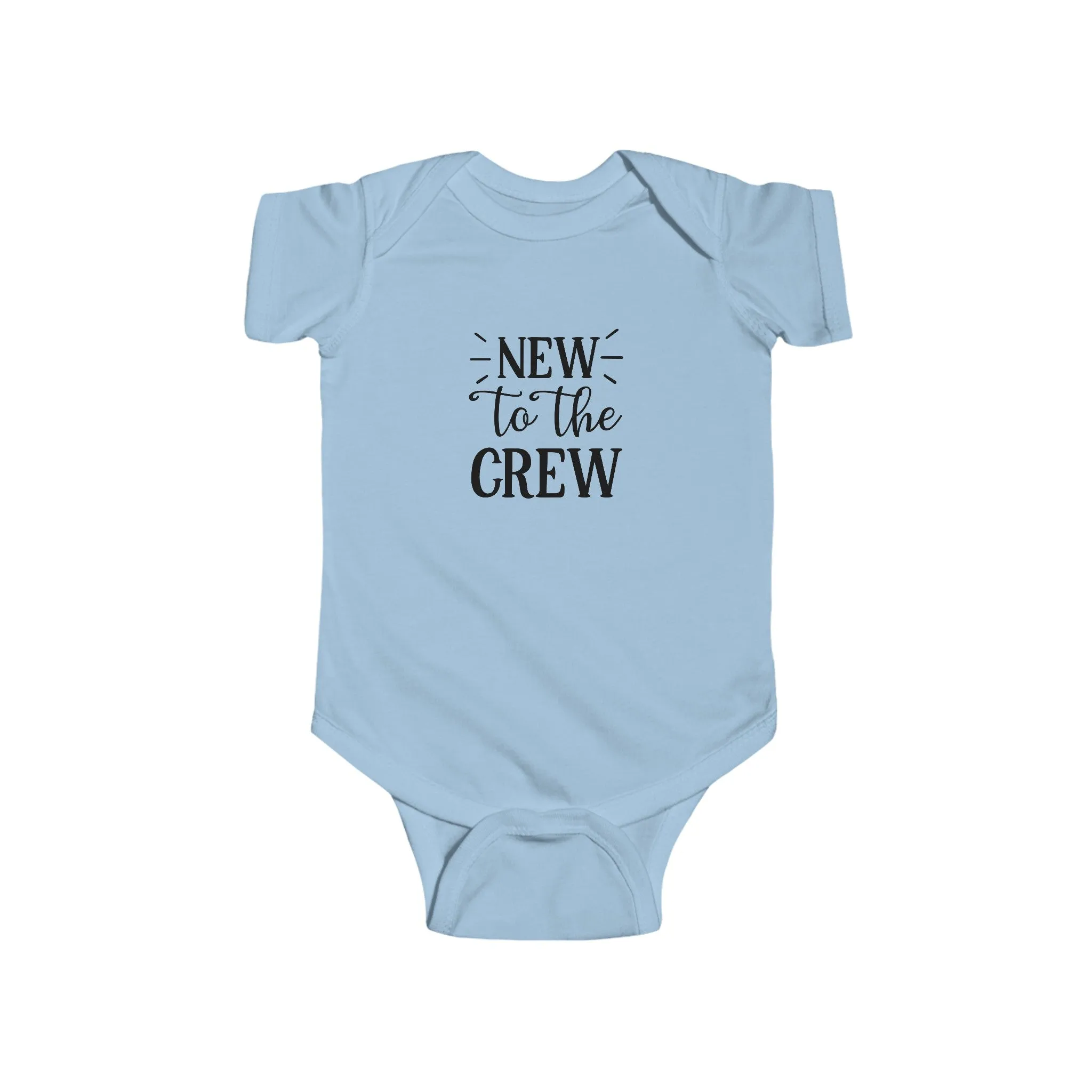 Infant Fine Jersey Onesie: New to the crew onesie