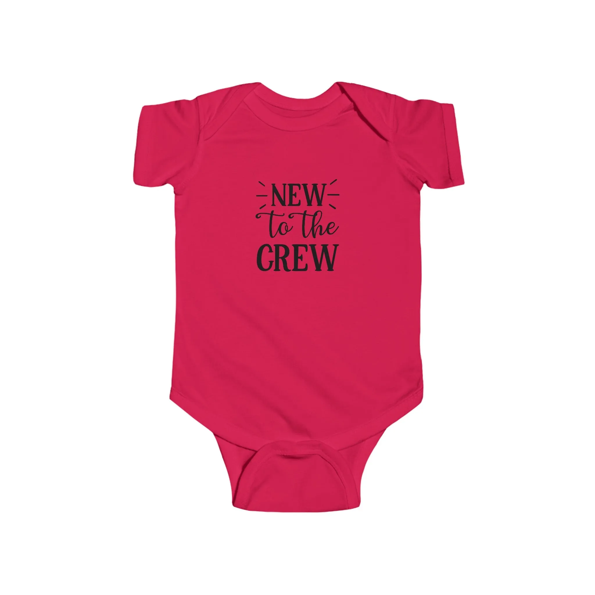 Infant Fine Jersey Onesie: New to the crew onesie