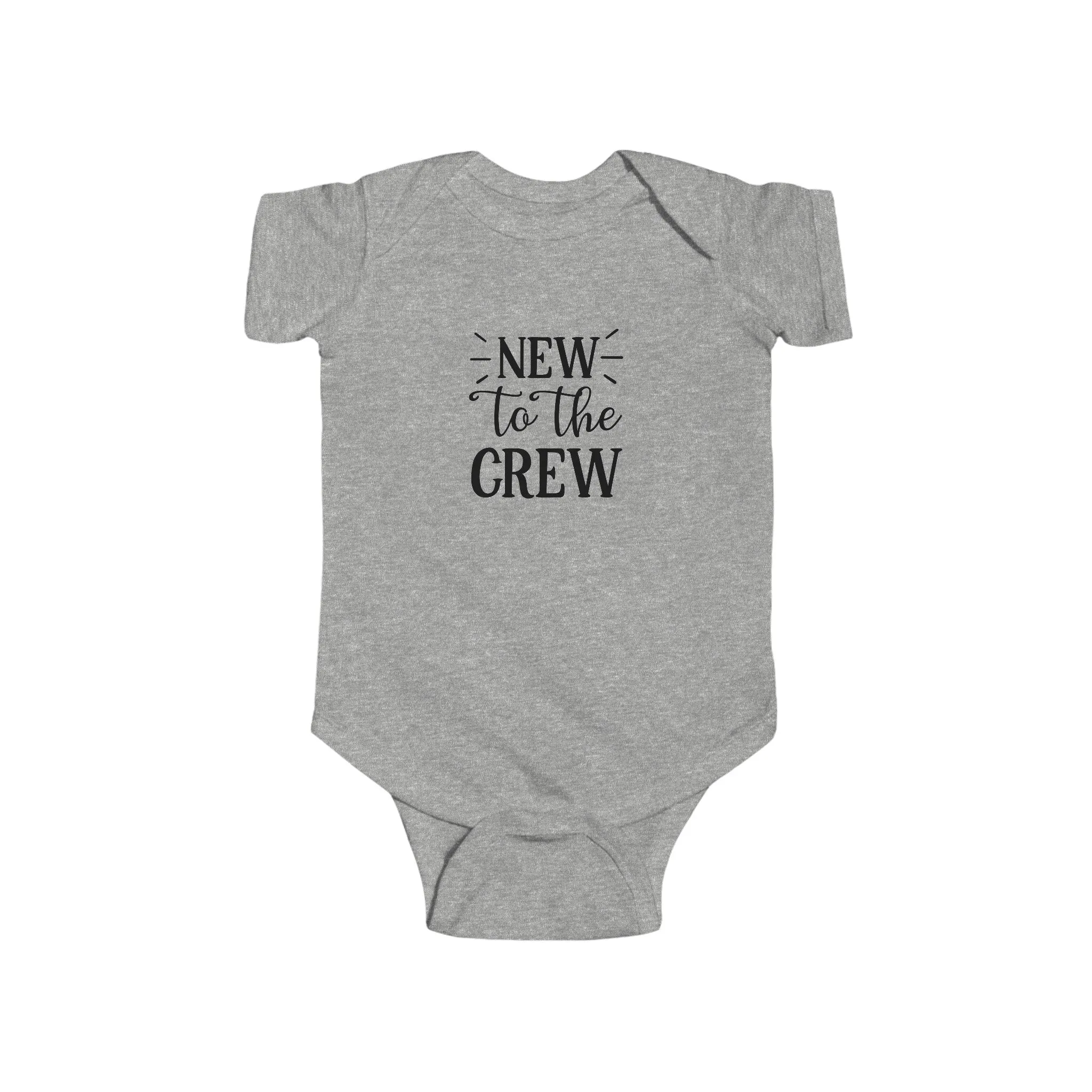 Infant Fine Jersey Onesie: New to the crew onesie