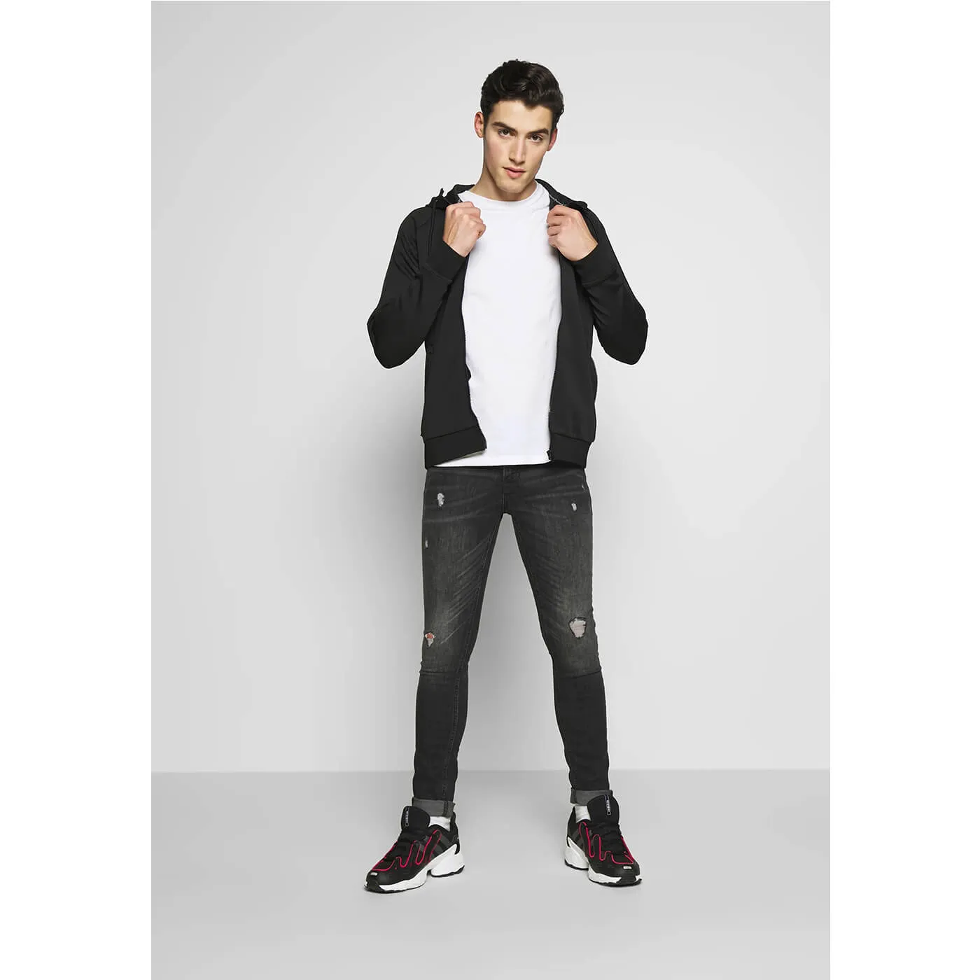 Jack & Jones Charcoal Ripped Jeans