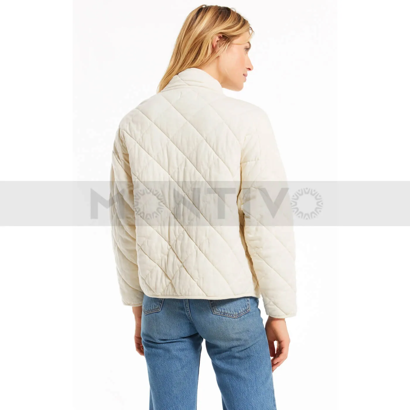 Kensie Cream Quilted Jacket