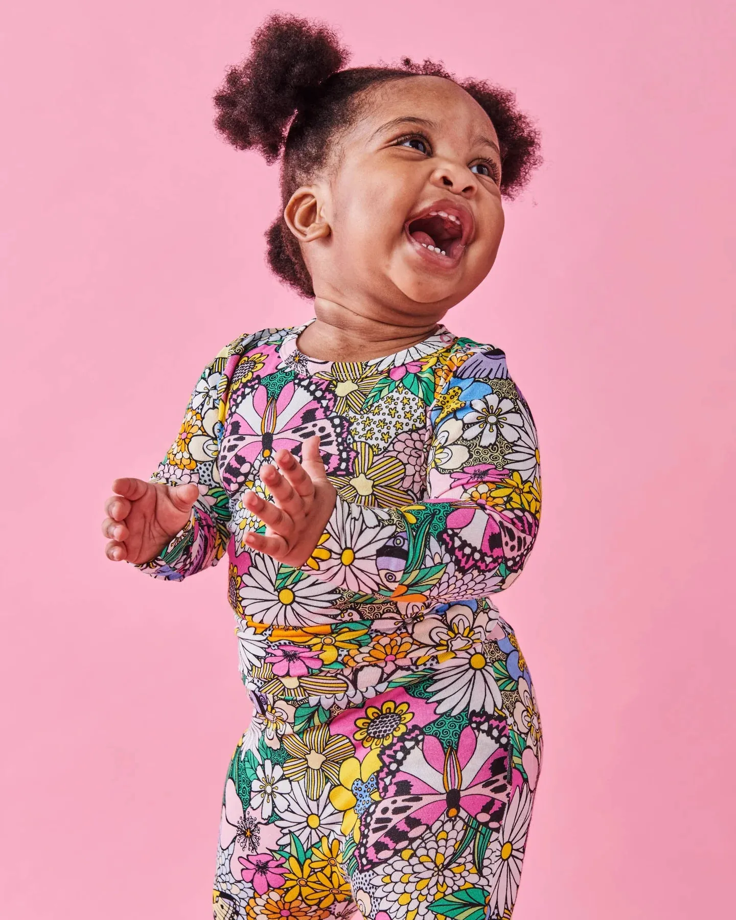 Kip & Co Bliss Floral Organic Long Sleeve Romper