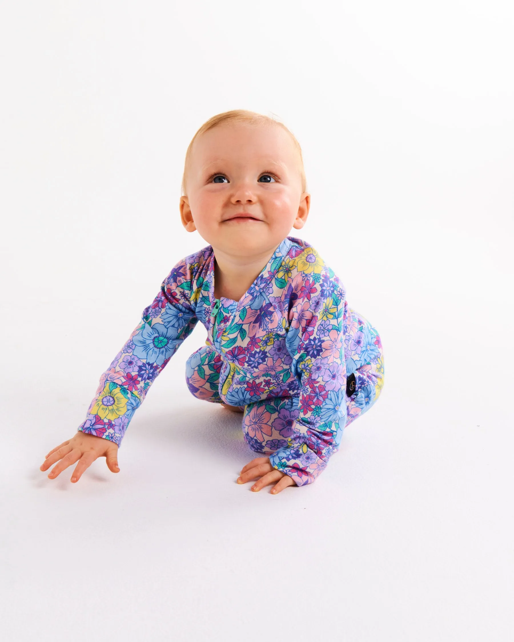 Kip & Co Bunch Of Fun Organic Long Sleeve Zip Romper