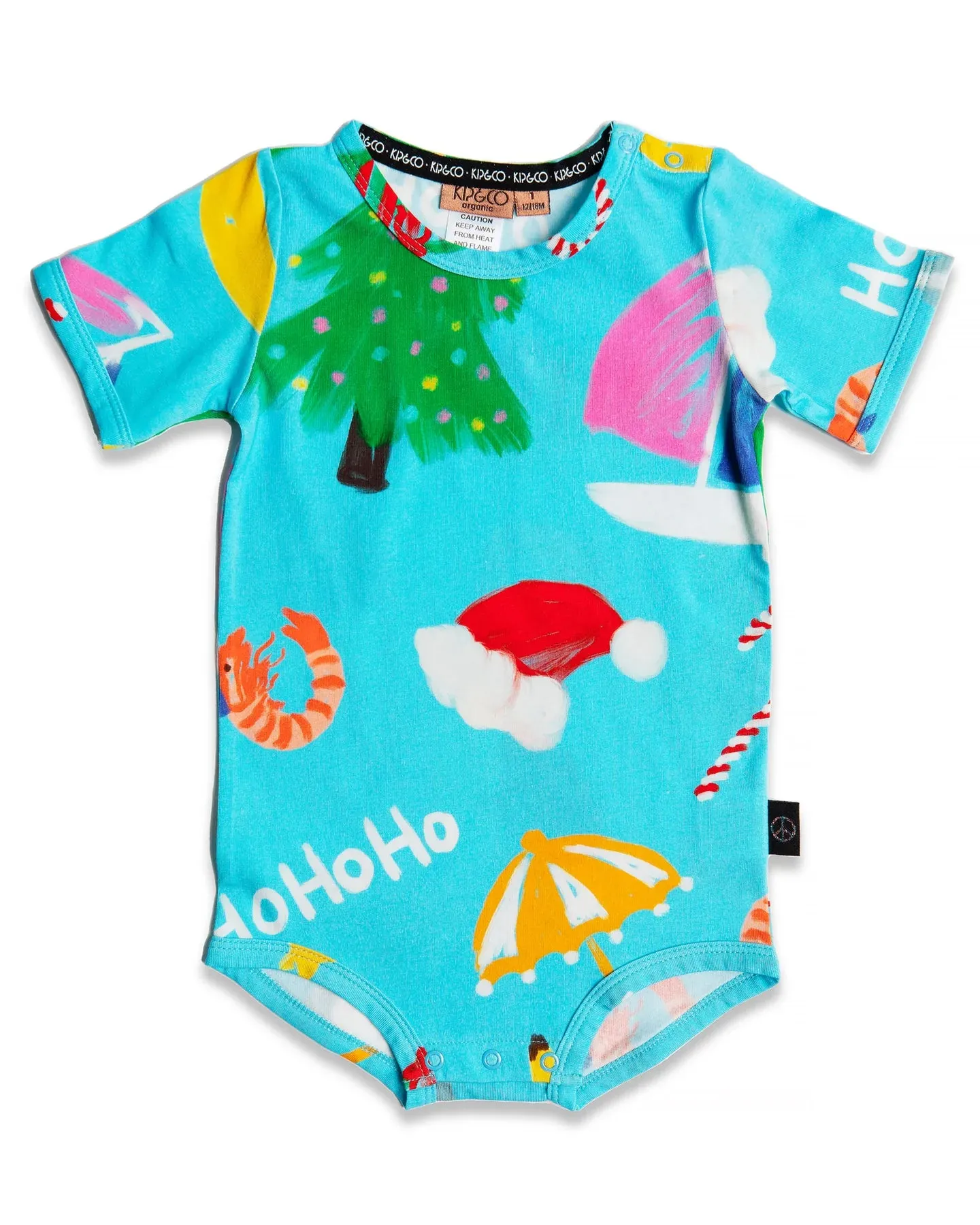 Kip & Co Christmas Icons Organic Short Sleeve Romper