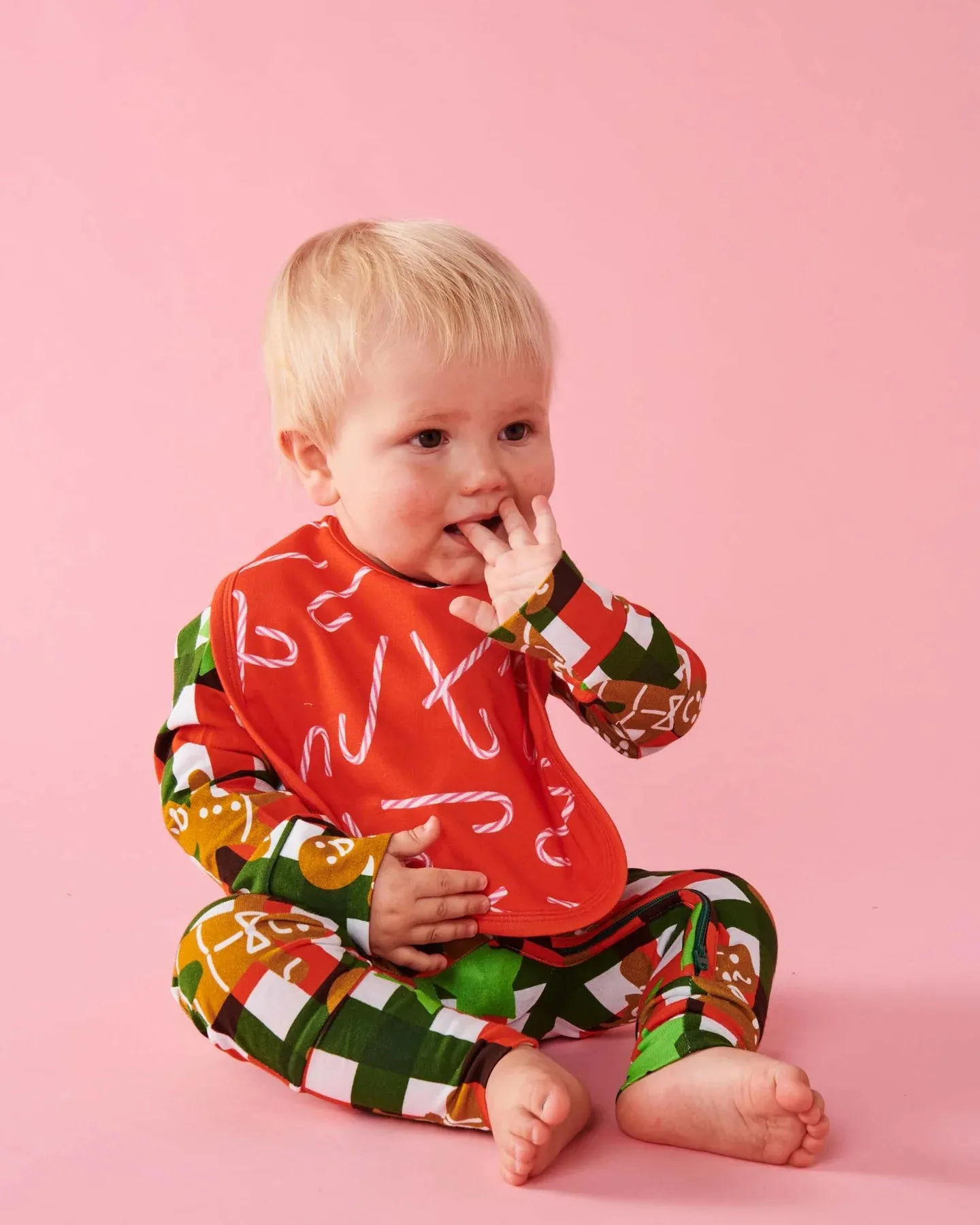 Kip & Co Gingerbread Organic Long Sleeve Zip Romper