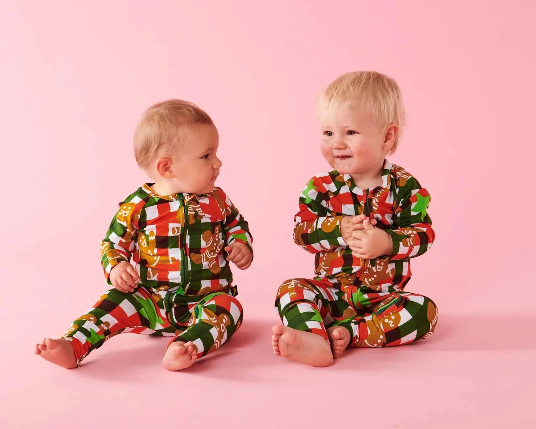 Kip & Co Gingerbread Organic Long Sleeve Zip Romper