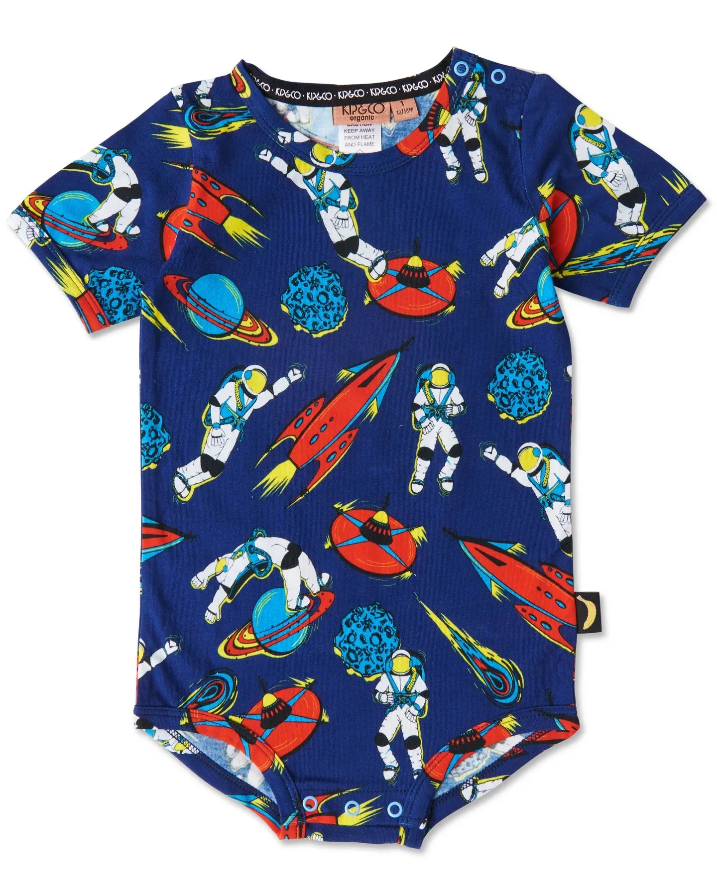 Kip & Co Outer Space Organic Short Sleeve Romper