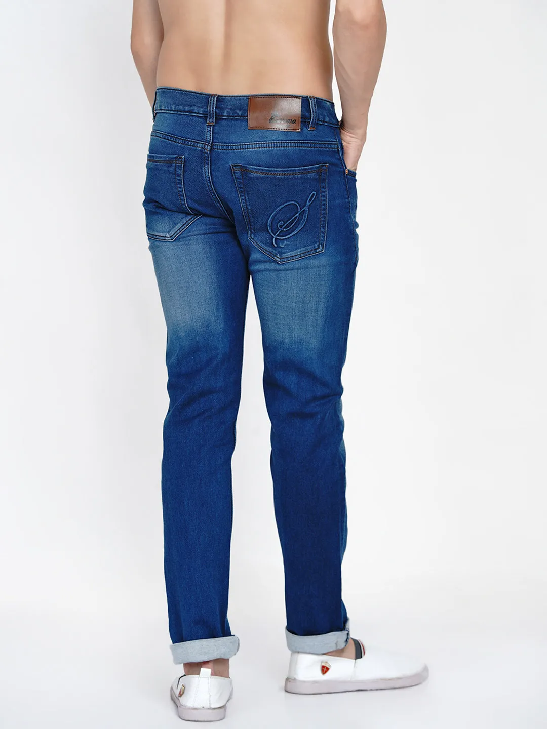 Men Blue Heavy Fade Jeans