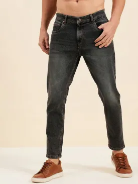 Men Charcoal Grey Slim Fit Jeans