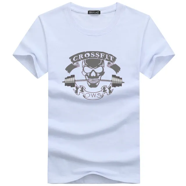 Men Hip-Hop Round Collar Short Sleeve T-shirt