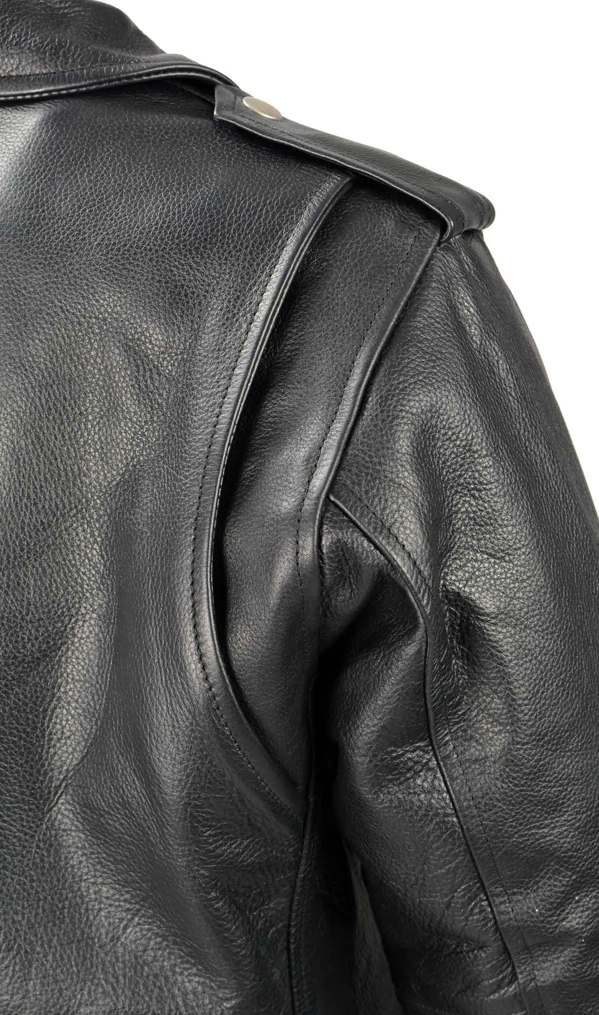 Milwaukee Leather LKL2701 Ladies Black Classic Police Style Leather Jacket