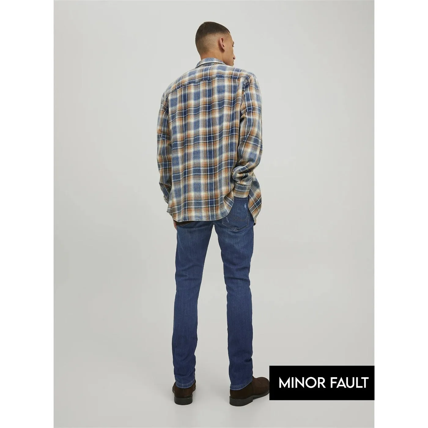 (Minor Fault) Blue Ripped Slim Jeans