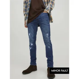 (Minor Fault) Blue Ripped Slim Jeans