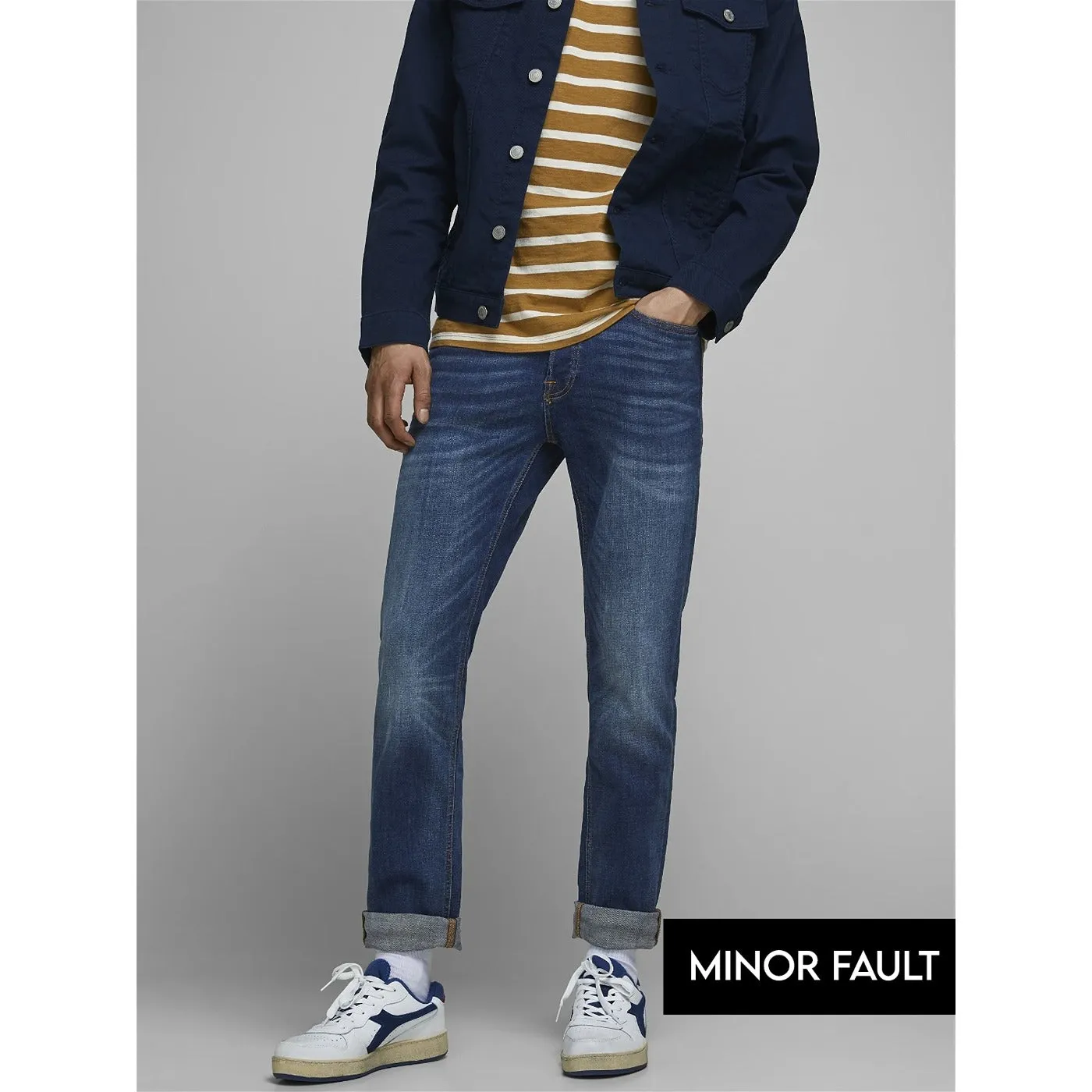 (Minor Fault) Slim Straight Blue Jeans