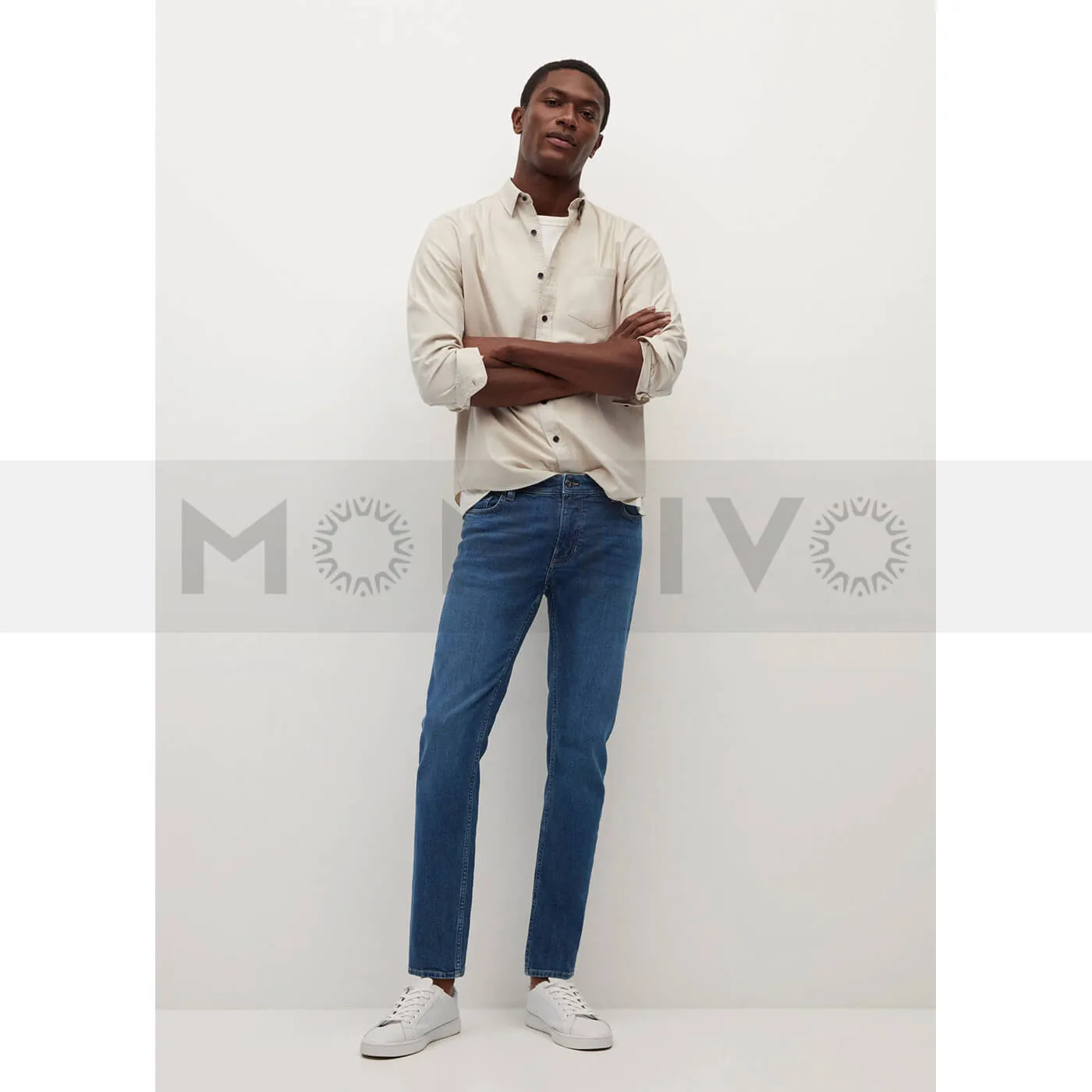 MNG Slim Fit Faded Dark Wash Jeans