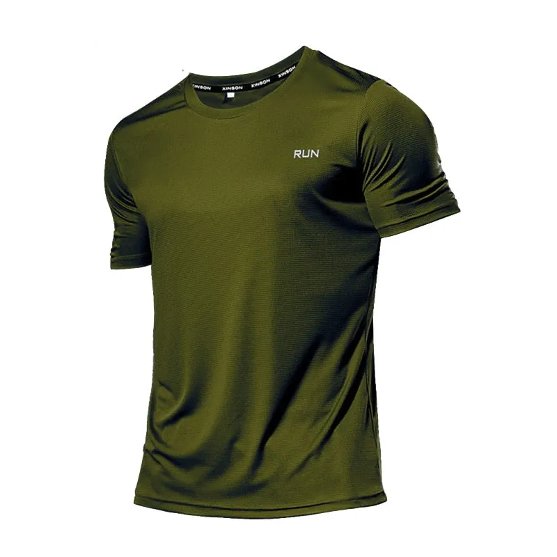 Multicolor Quick Dry Short Sleeve Sport T Shirt Gym Jerseys Fitness Shirt Trainer Running T-Shirt Men&#39;s Breathable Sportswear