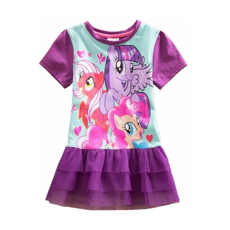 Neat retail baby girl clothes girl dresses summer 2016 my little pony pretty lace children clothing tutu dress kids clothes LU3