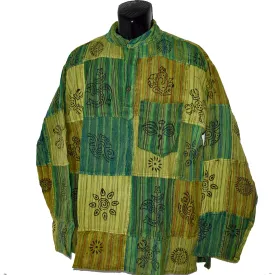 Nepalese Patchwork Long Sleeve Kurta Shirt