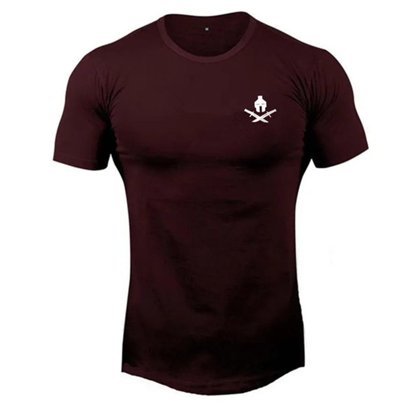 New brand Clothing fitness Running t shirt men O-neck t-shirt cotton bodybuilding Sport shirts tops gym men t shirt