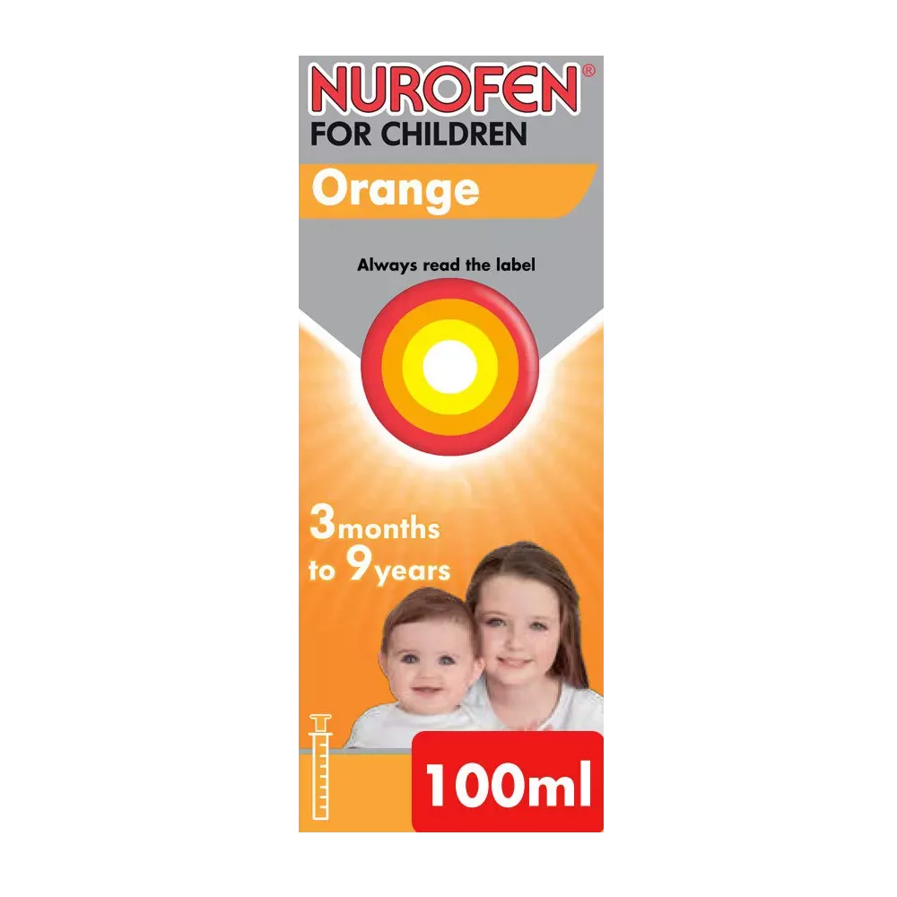 Nurofen for Children 3 Months to 9 Years - 100ml (Orange flavor)