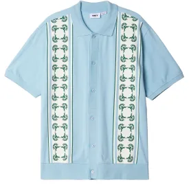 Obey Monument Button Up Polo - SKY BLUE MULTI