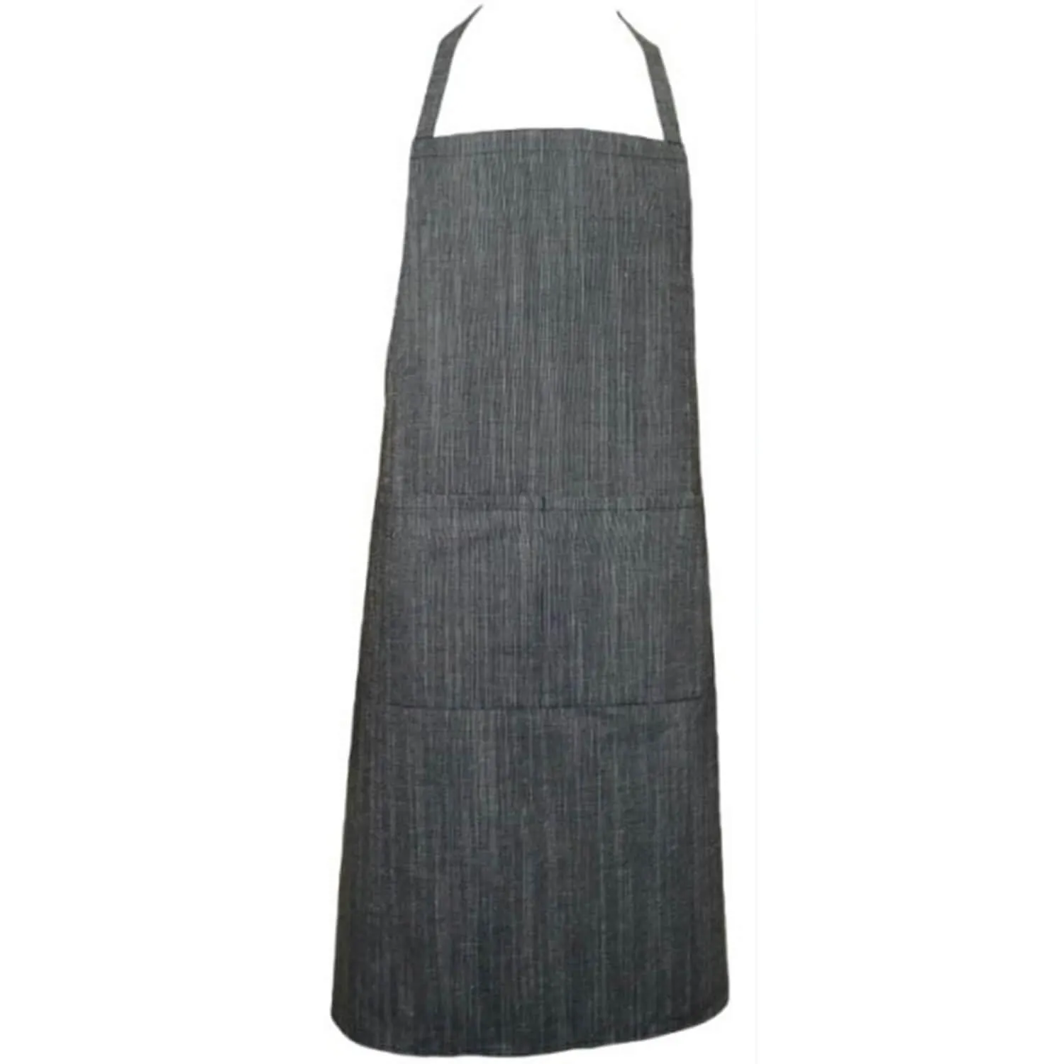 Pegasus Aprons Denim Style Bamboo Stripe Bib Apron