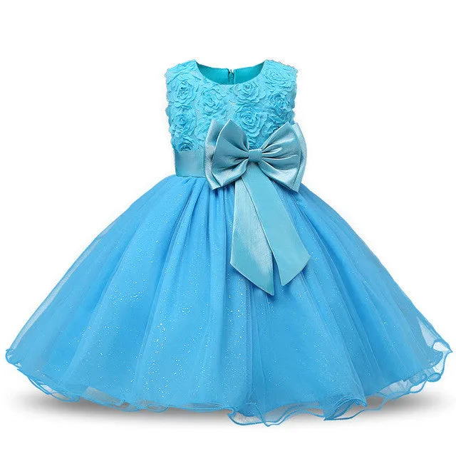 Princess Flower Girl Dress Summer 2017 Tutu Wedding Birthday Party Dresses For Girls Children's Costume Teenager Prom Designs