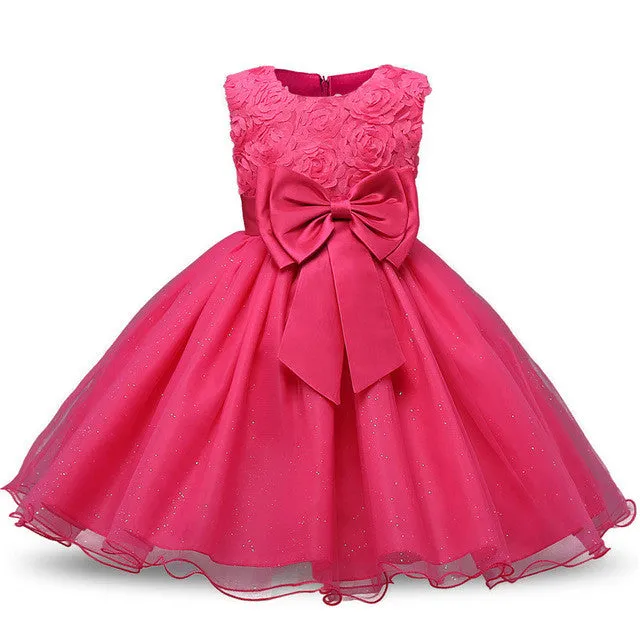 Princess Flower Girl Dress Summer 2017 Tutu Wedding Birthday Party Dresses For Girls Children's Costume Teenager Prom Designs