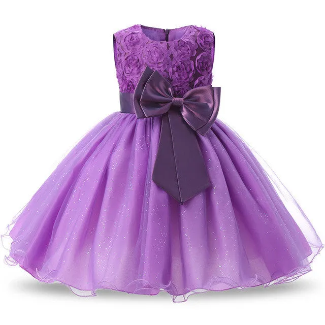 Princess Flower Girl Dress Summer 2017 Tutu Wedding Birthday Party Dresses For Girls Children's Costume Teenager Prom Designs