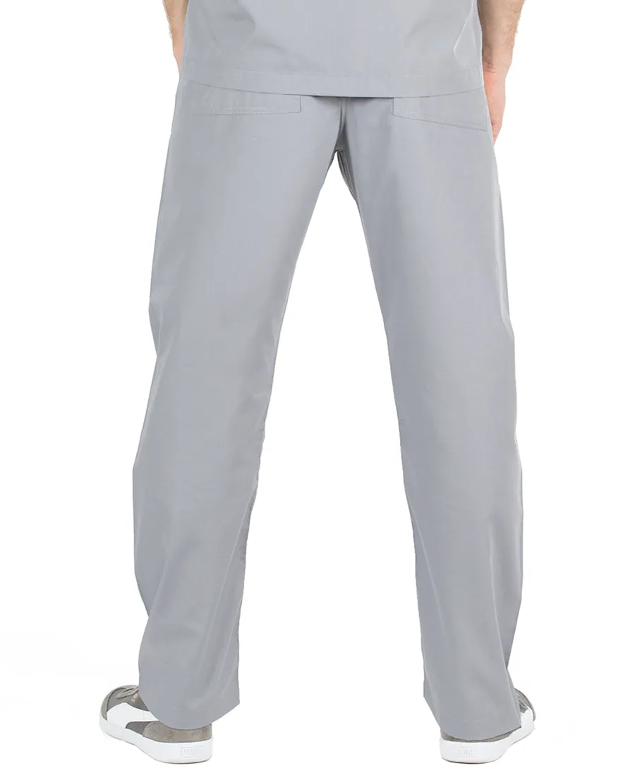 Small Slate Grey David Simple Scrub Pants