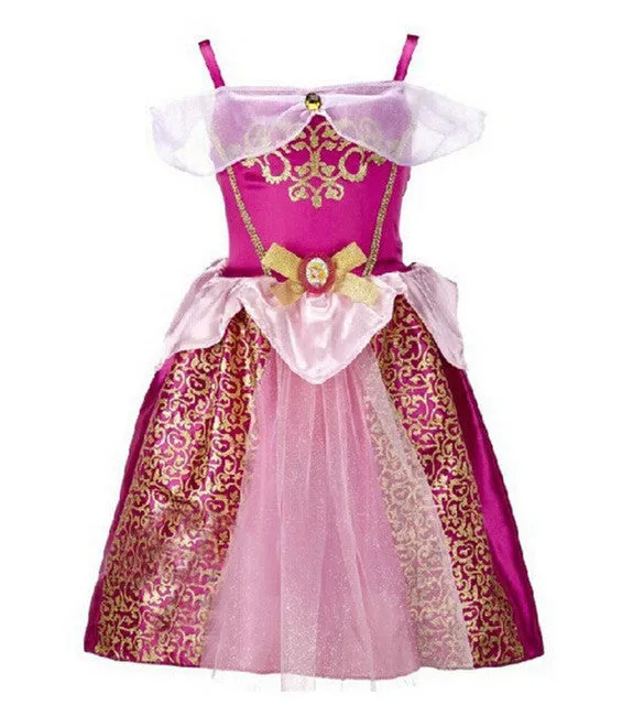 Sofia Cinderella Rapunzel Belle Snow White Girl Kid Short Sleeve Princess Dress Up Teenage Halloween Party Dress Cosplay Costume