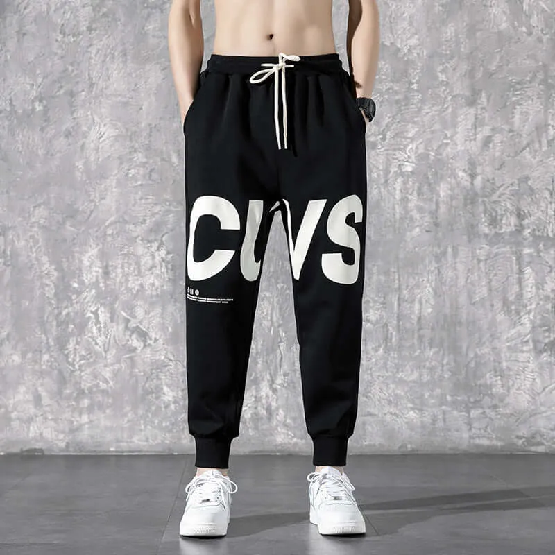 Sports pants trendy graphics men women new nine points trend INS thin section casual pants