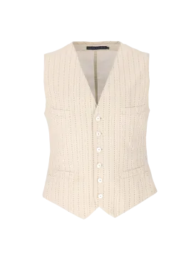 striped cotton jacquard vest