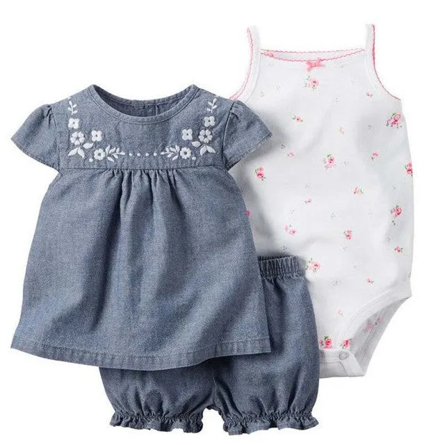 summer bebes baby girl clothes Condole belt set dresses kids newborn girl skirt casaco infant clothing vestido infantil