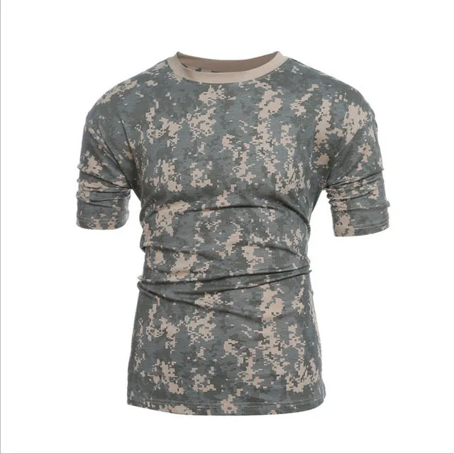 Tactical Military Camouflage T Shirt Men Breathable Quick Dry US Army Combat T-Shirt  Outwear T-shirt