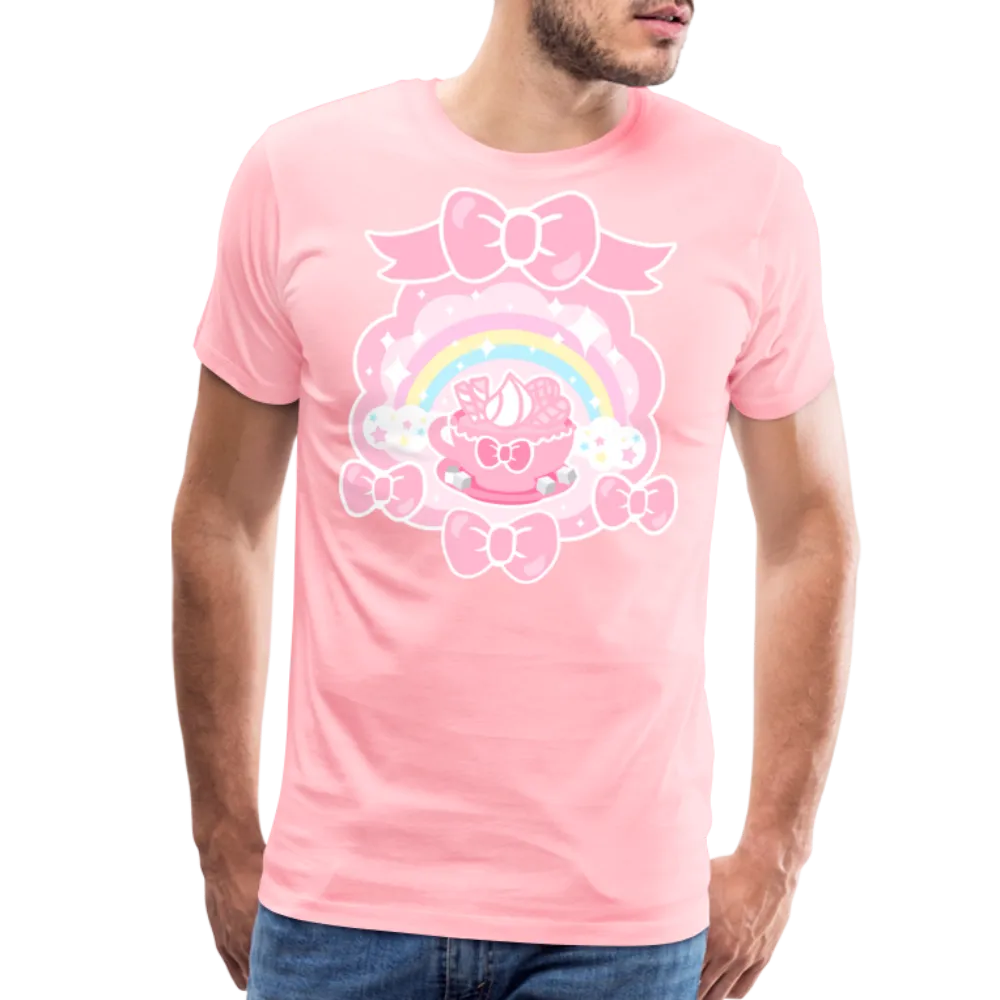 Teatime Fantasy Men's Pink Premium Cotton T-Shirt