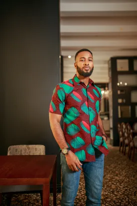 THE AFRICAN ANKARA EKON SHORT SLEEVE SHIRT