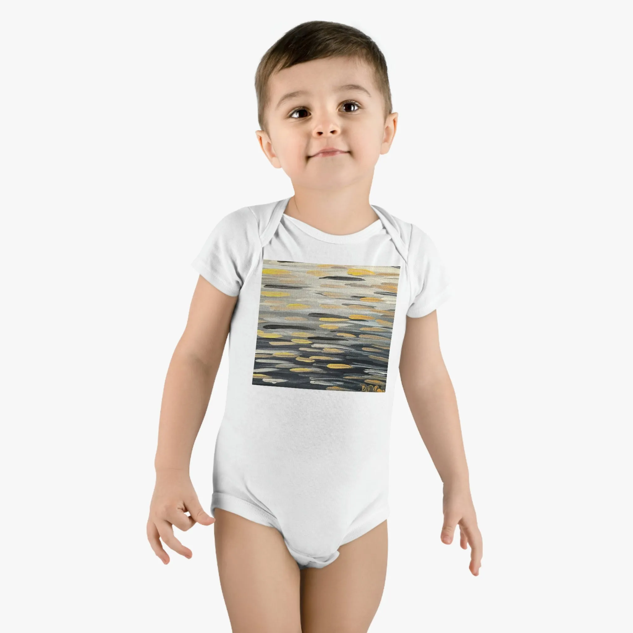 “The Zebra Brushstrokes”  Onesie® Organic Baby Bodysuit