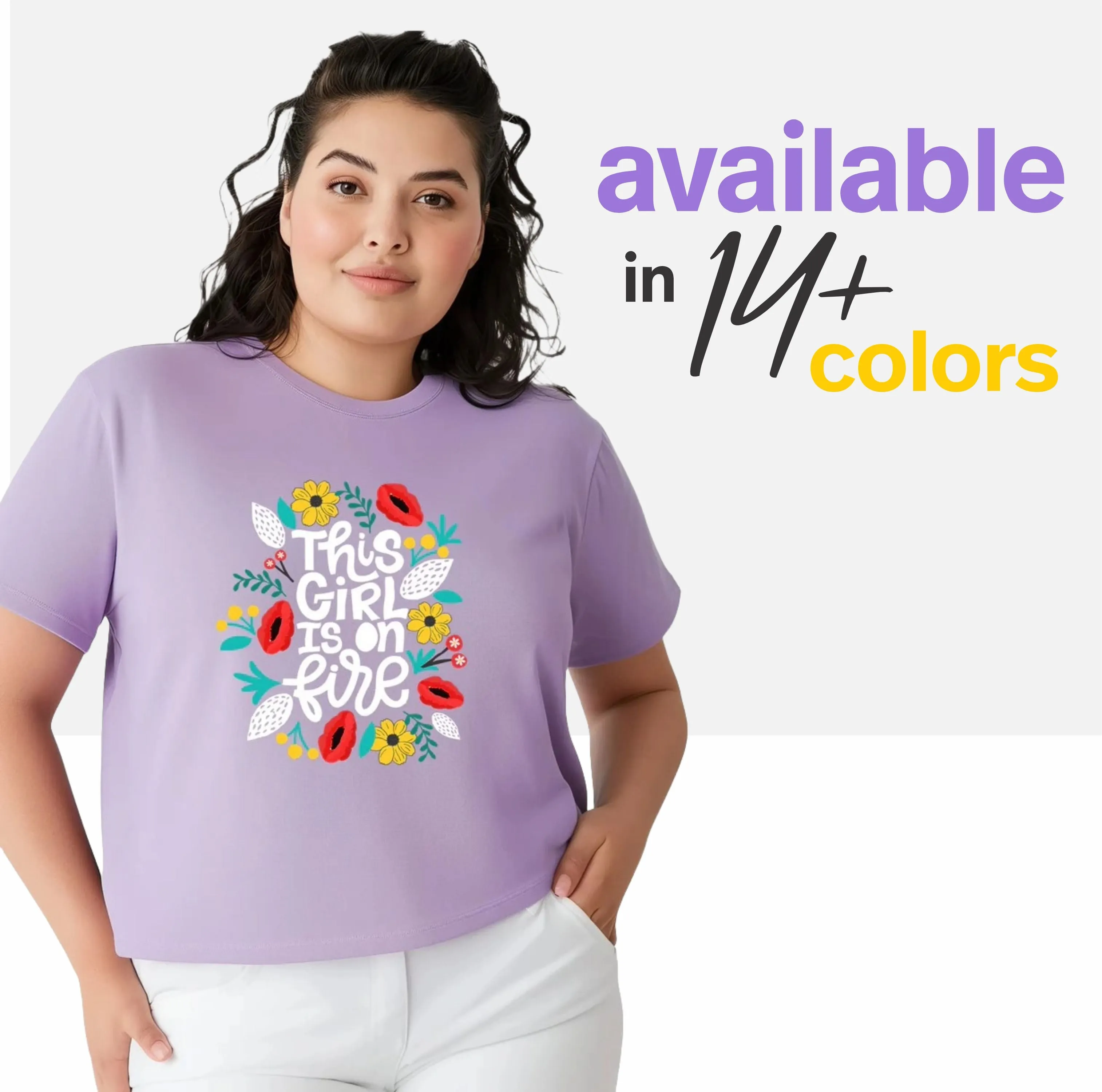 This girl is on fire Plus Size Women T-Shirt