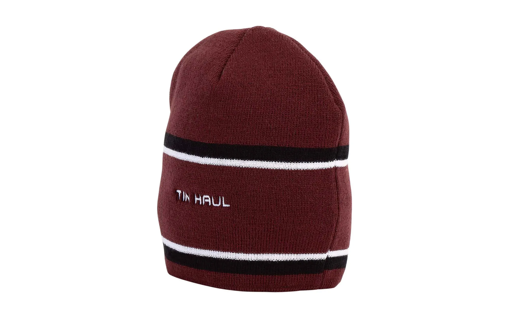 Tin Haul Unisex Red Acrylic Striped Beanie Hat