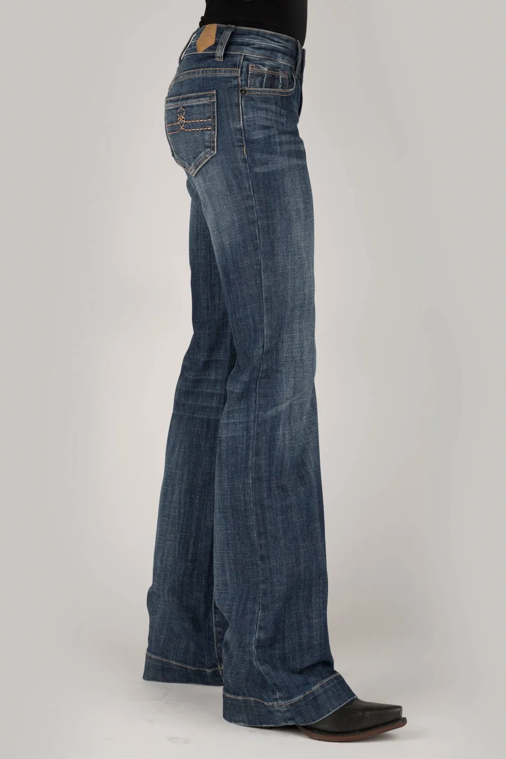 Tin Haul Womens Blue Cotton Blend 460 Ella Double Loop Jeans 24L