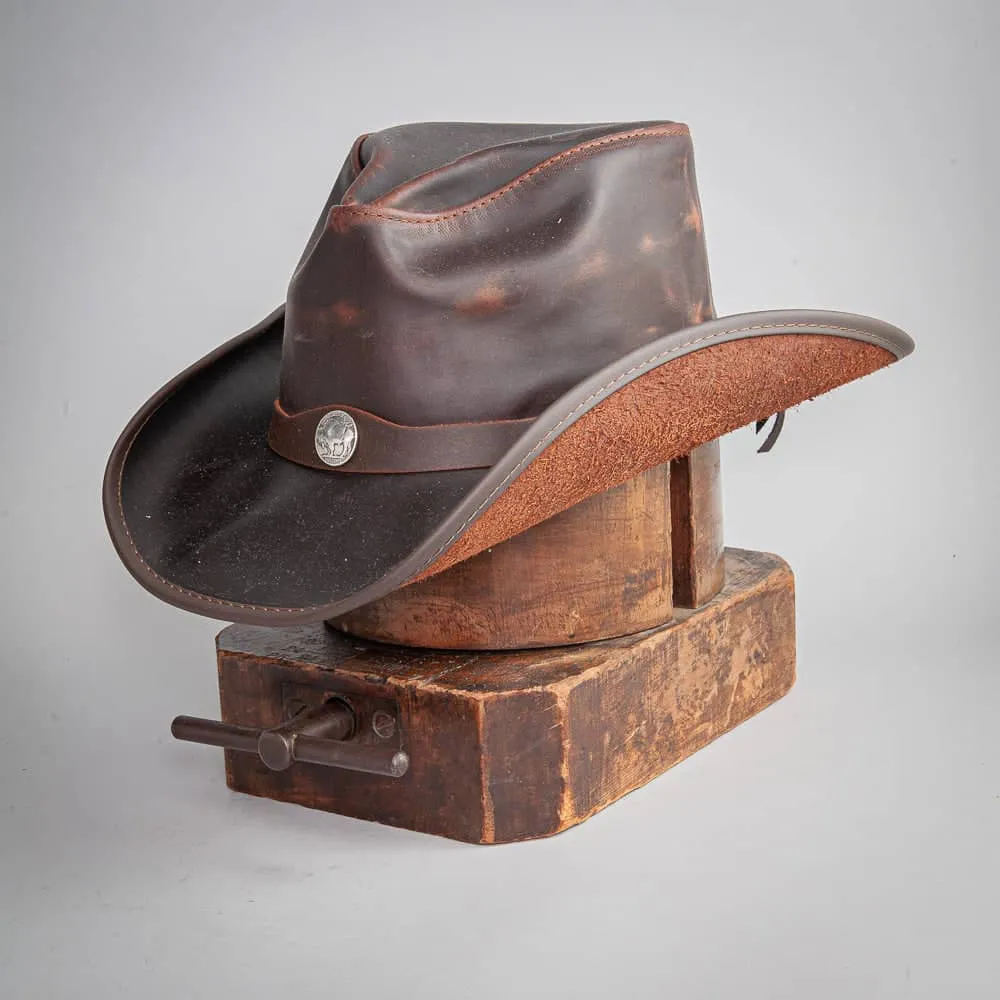 Western | Mens American Leather Cowboy Hat