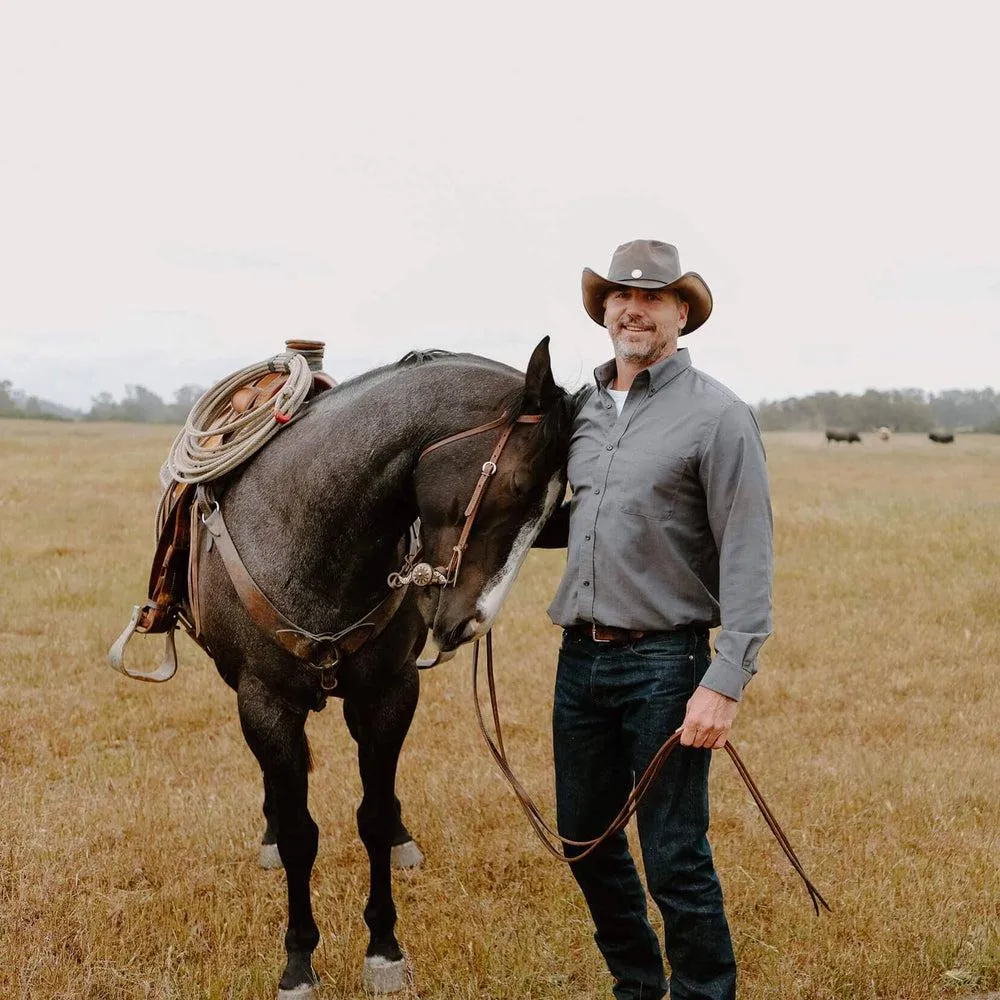 Western | Mens American Leather Cowboy Hat