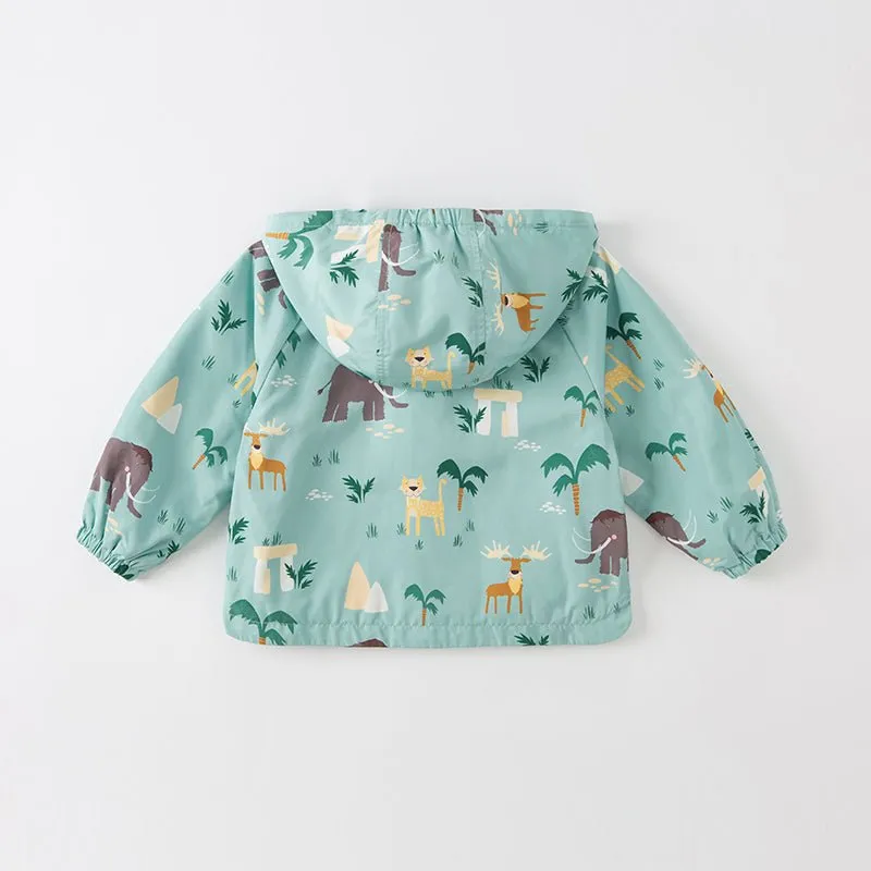 Wild Life Boy Green Hooded Jacket