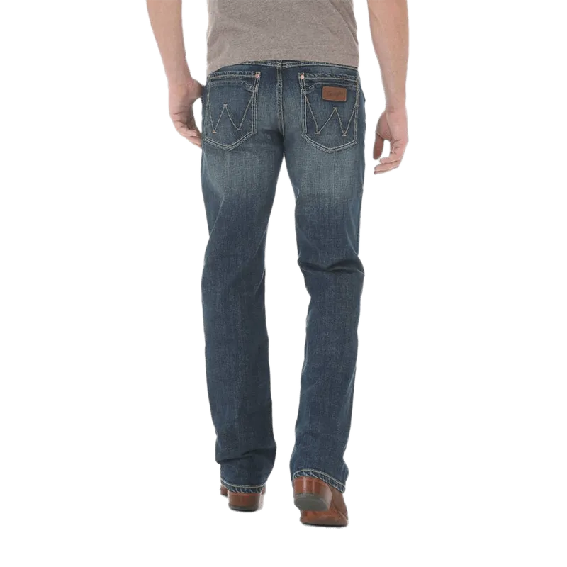 Wrangler Retro Dark Wash Low Rise Boot Cut Jeans