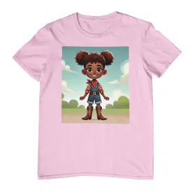 Youth - Cowgirl T-shirt (African American Cowgirl / Black Cowgirl)