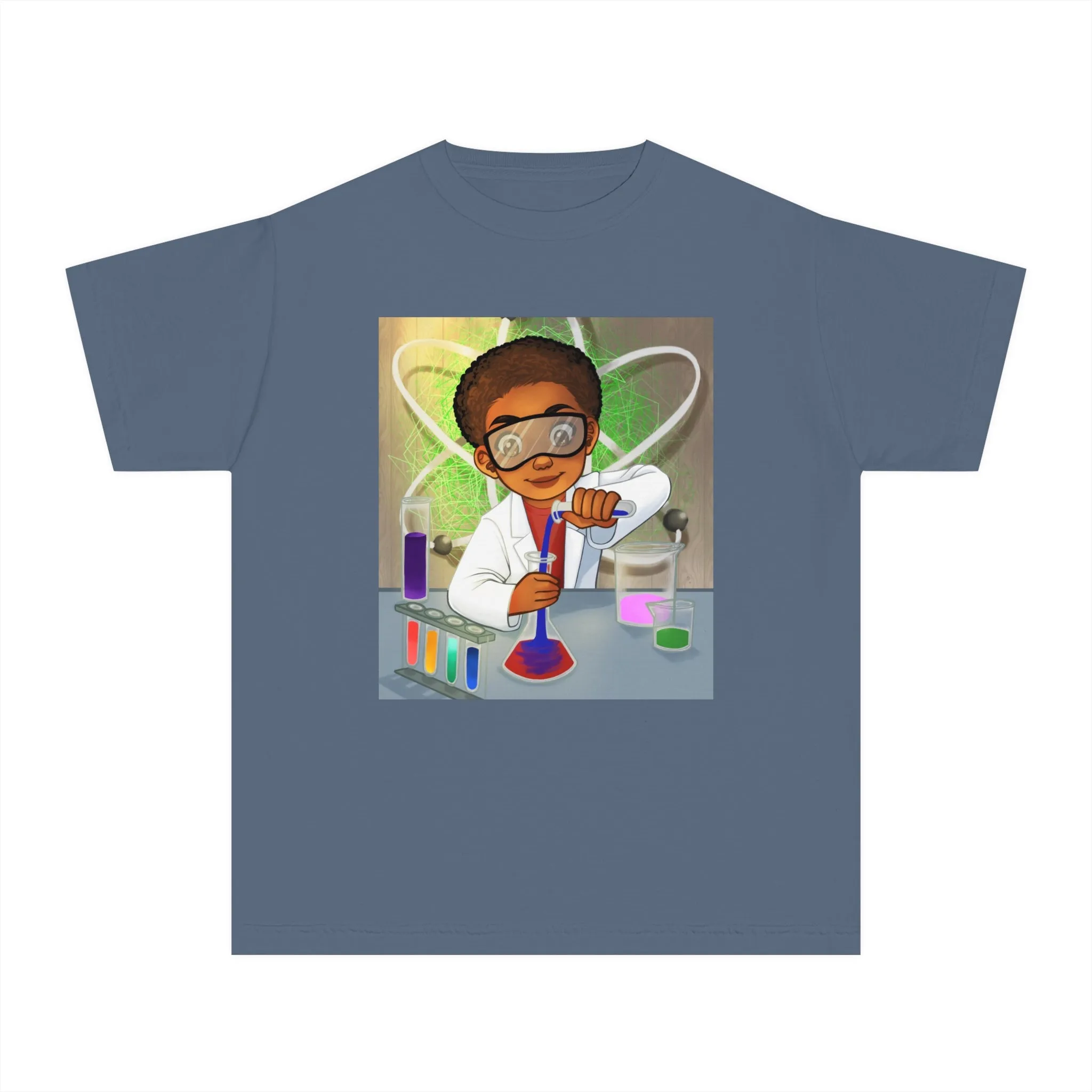 Youth - Future Scientist Midweight Tee (African American Boy / Black Boy)