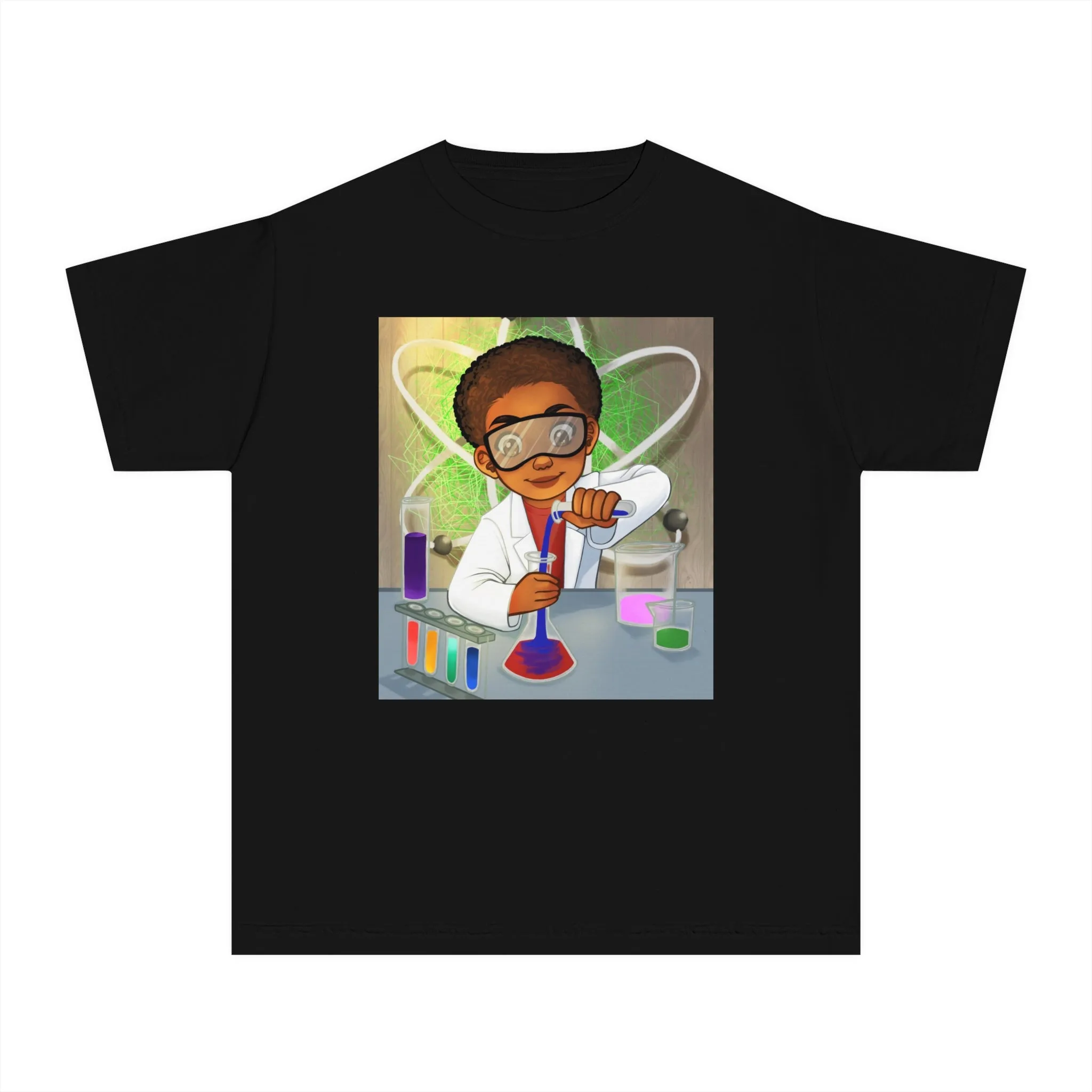 Youth - Future Scientist Midweight Tee (African American Boy / Black Boy)